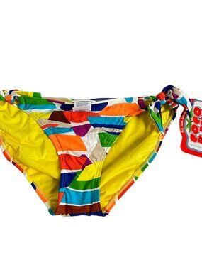 Coco Rave bikini bottoms bright multicolor geometric pattern large swimsuit
